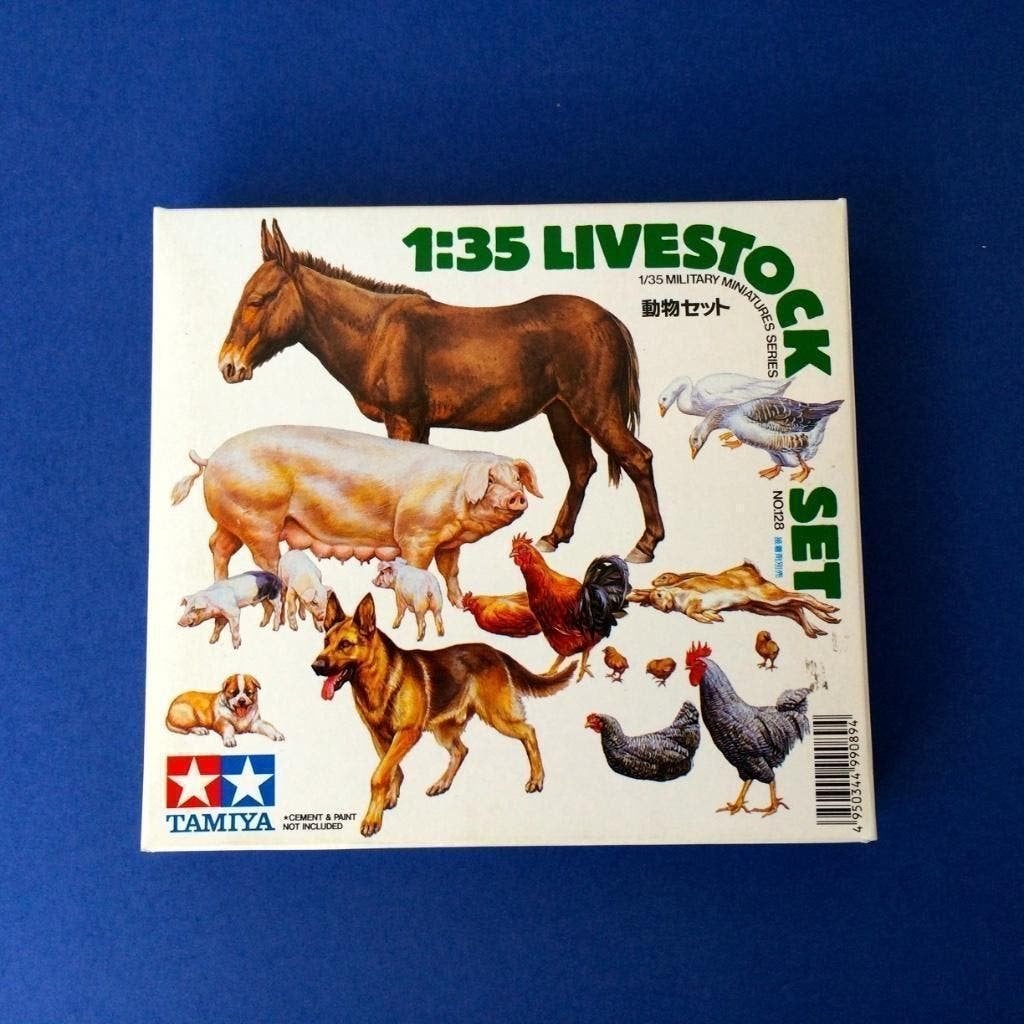 tamiya 35128 Livestock Set 1/35, Verzenden, Nieuw, 1:35 tot 1:50