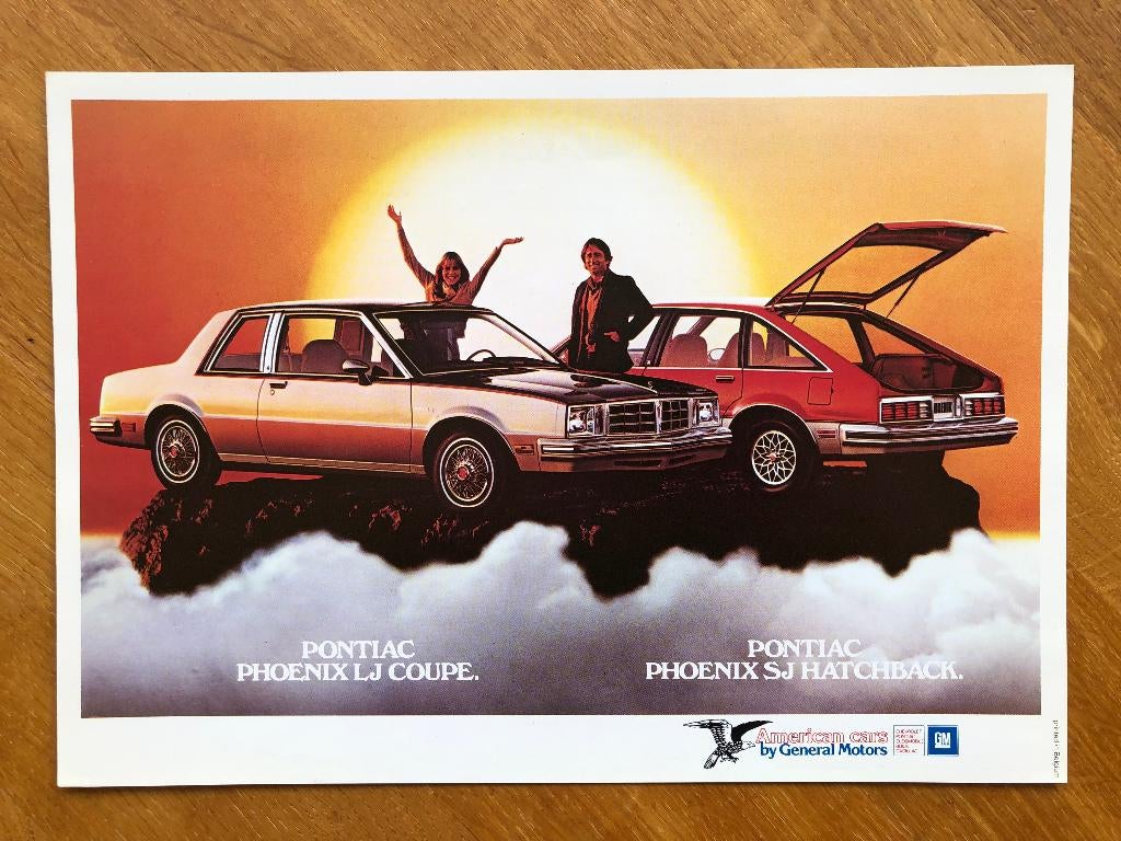 Pontiac Phoenix LJ Coupé en SJ Hatchback leaflet, Verzenden, Nieuw, Overige merken, General Motors