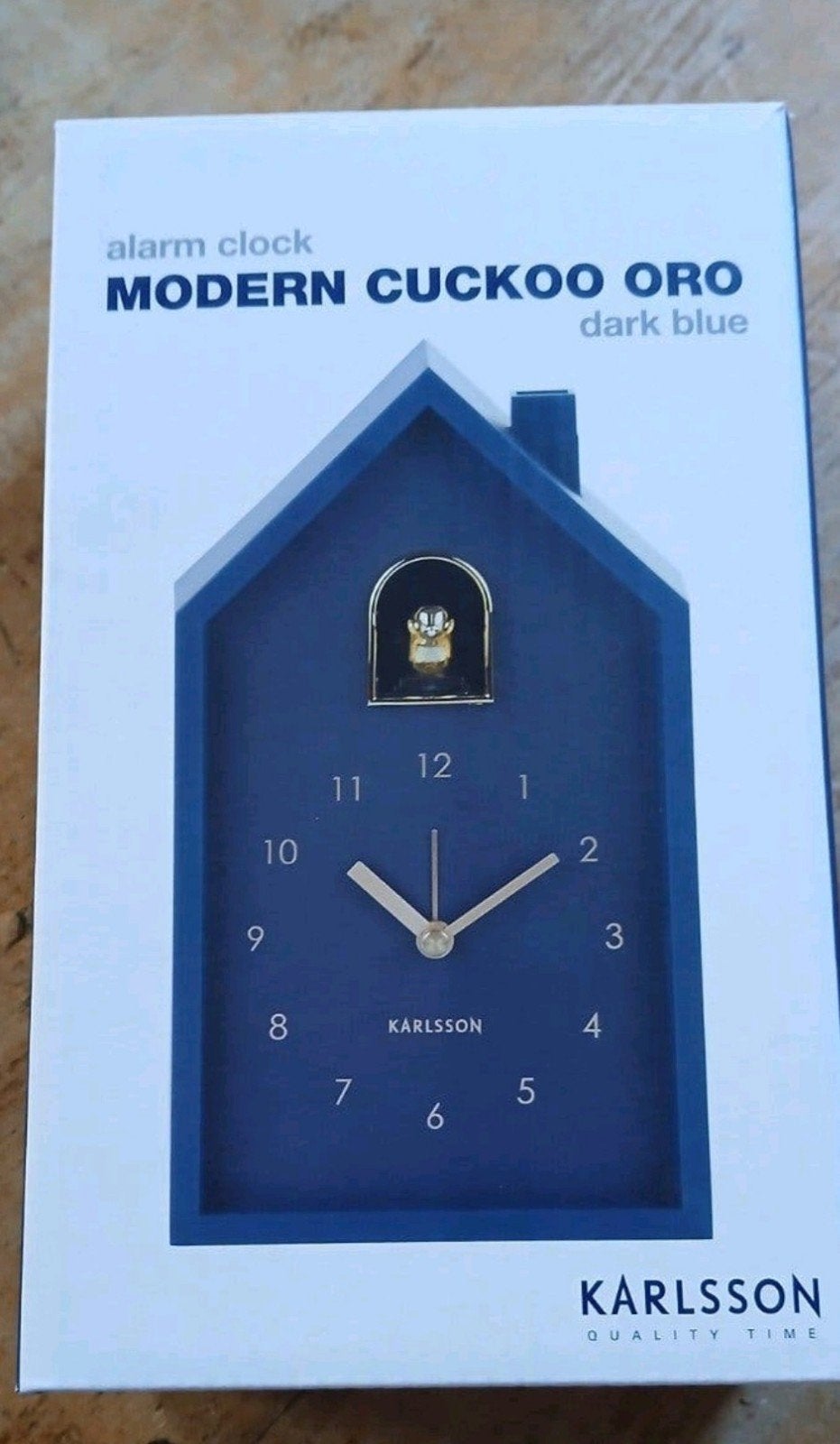 Karlsson Modern Cuckoo Oro Wekker - Donkerblauw, Analoog, Nieuw, Ophalen of Verzenden, Blauw