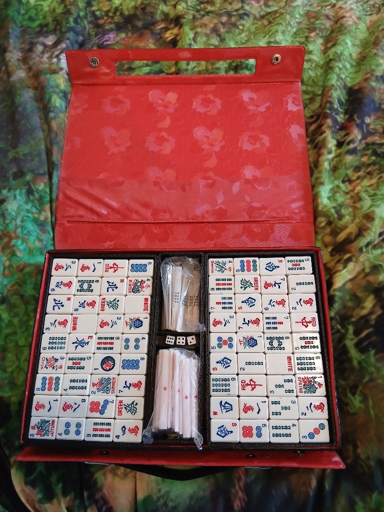Jumbo mahjong in koffer, Ophalen, Zo goed als nieuw, Jumbo