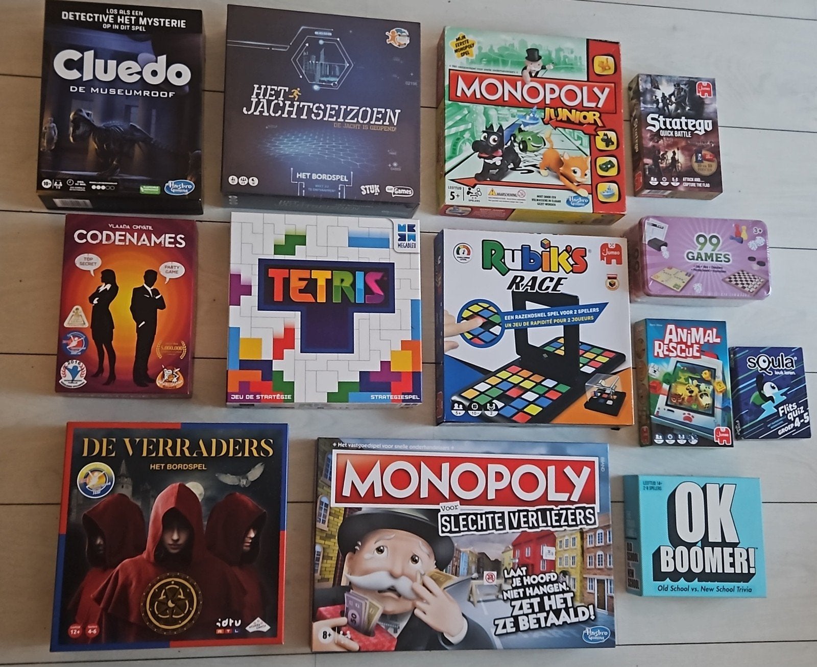 Pakket 13 bordspellen, nieuw en nieuwstaat, Vijf spelers of meer, Ophalen of Verzenden, Nieuw, Hasbro, Jumbo, White Goblin Games