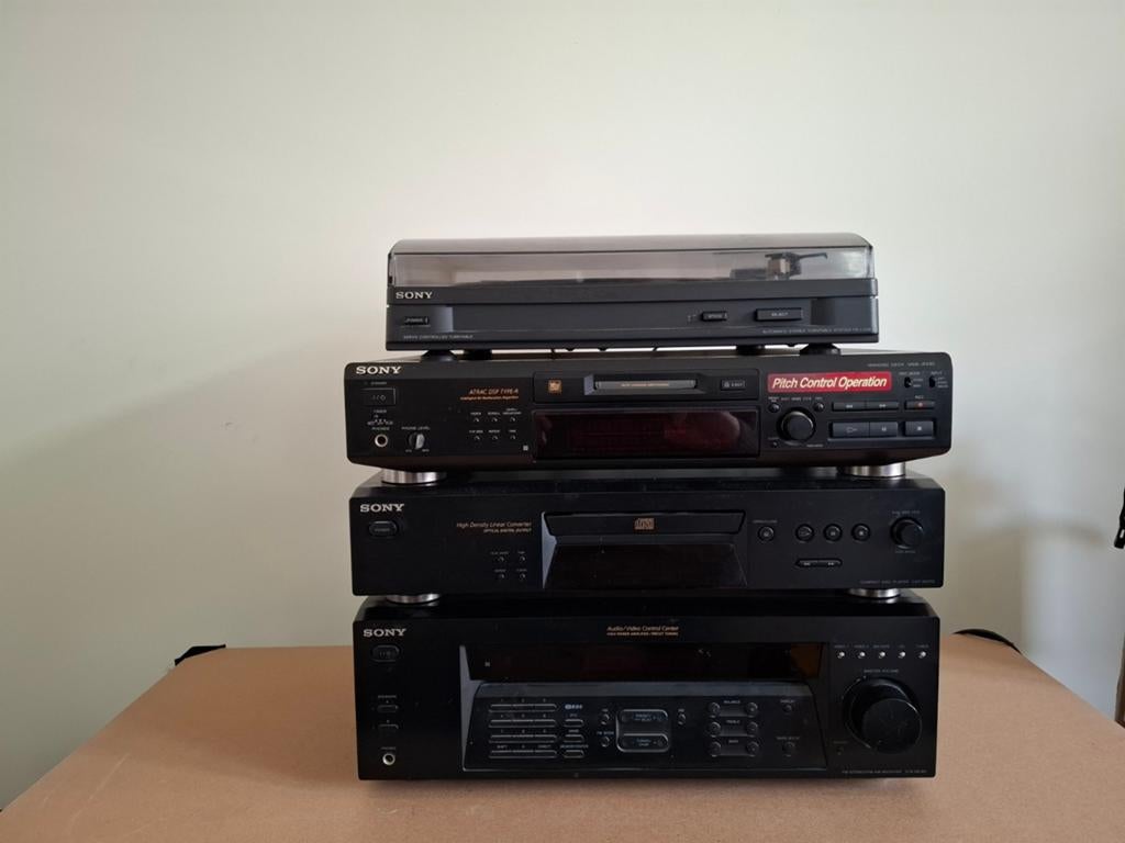 Sony Hifi Set: CD, MD, Platenspeler en Versterker, Gebruikt, Sony, Cd-speler, Losse componenten