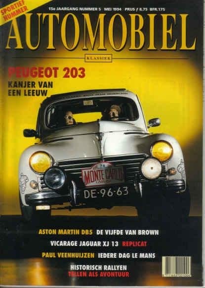 Automobiel 5 1994 : Peugeot 203 - Porsche 928 - Aston Martin, Ophalen of Verzenden, Gelezen, Algemeen