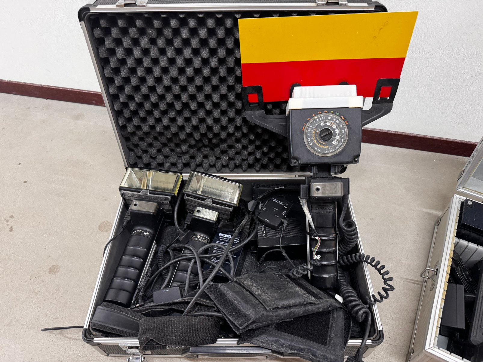 Vintage Metz Mecablitz professionele flitsset, Ophalen, Gebruikt, Studioflitser