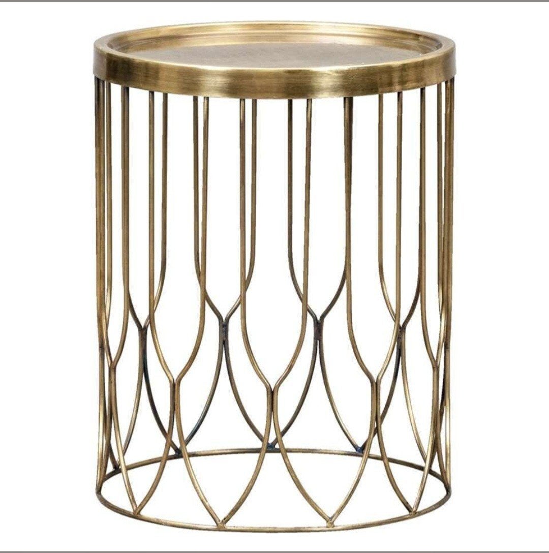 Bijzettafel Verdi messingkleur 50x40x40 Leen Bakker, 45 tot 60 cm, Minder dan 55 cm, Gebruikt, Modern, Industrieel