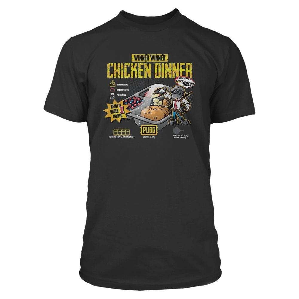 PUBG T-shirt 'Winner Winner Chicken Dinner' Maat S, J!NX, Zwart, Nieuw, Ophalen of Verzenden
