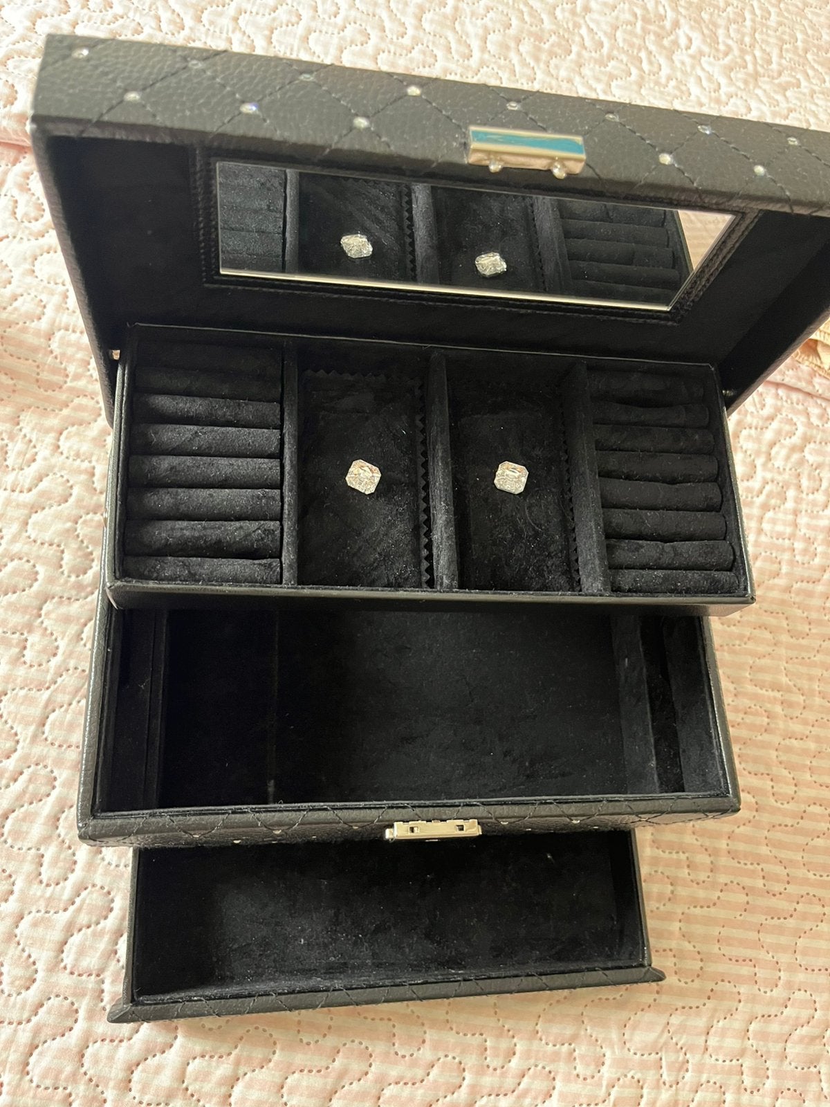 Sieraden koffertje, Sieraden, Tassen en Uiterlijk, Beautycases, Ophalen of Verzenden, Zo goed als nieuw