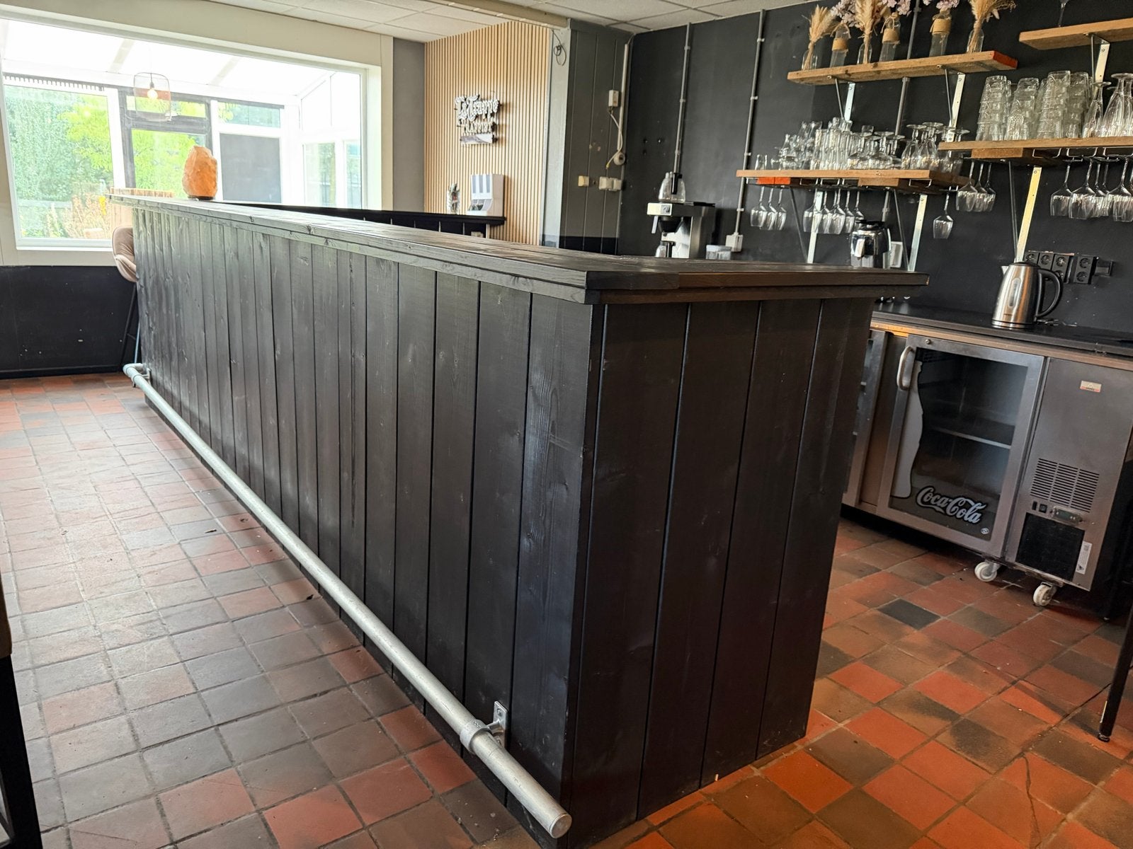 Robuuste steiger houten bar en voetsteun, Ophalen, Gebruikt