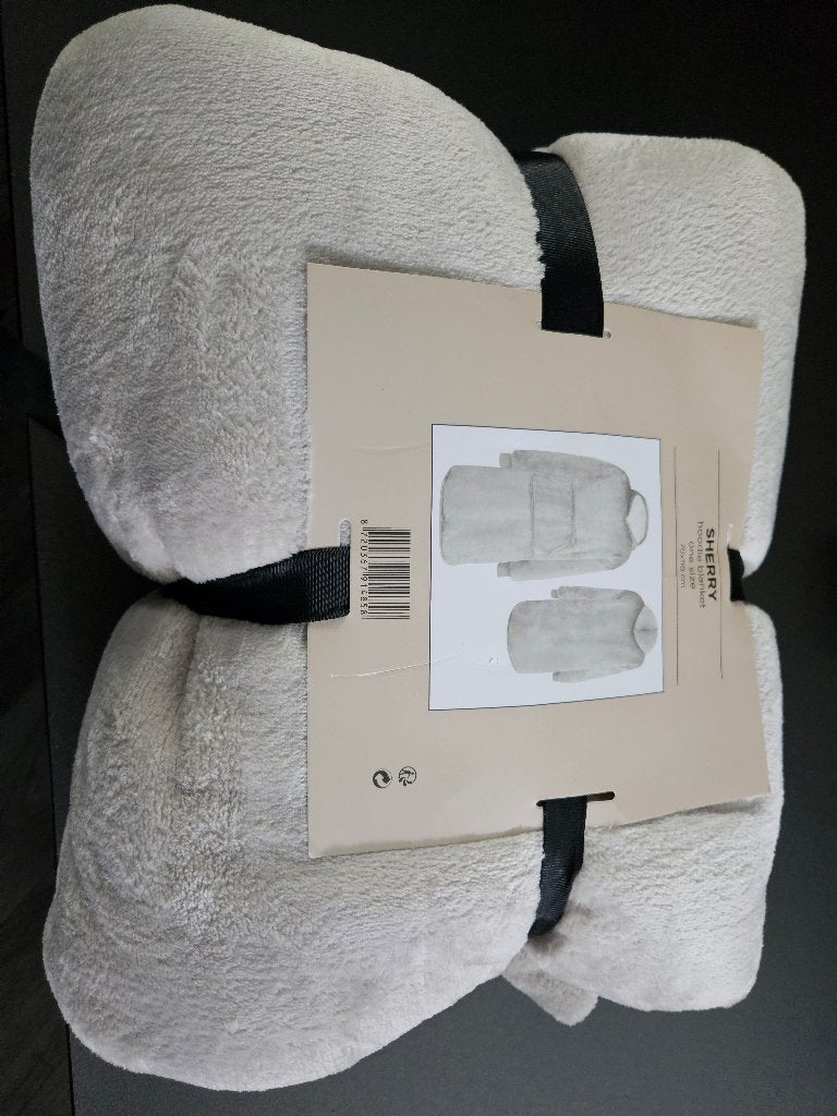Hoodie blanket, Ophalen, Fleecedeken, Beige, 70 cm