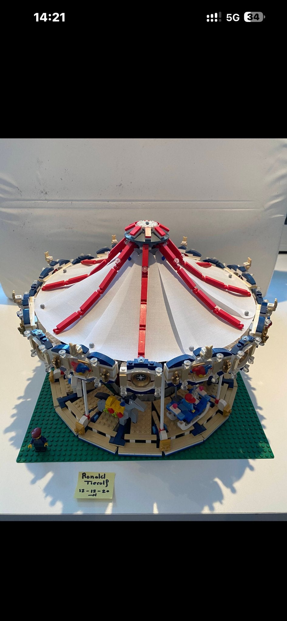 Lego Draaimolen 10196 - Exclusieve Kermisattractie, Kinderen en Baby's, Overige thema's, Lego, Ophalen of Verzenden, Zo goed als nieuw