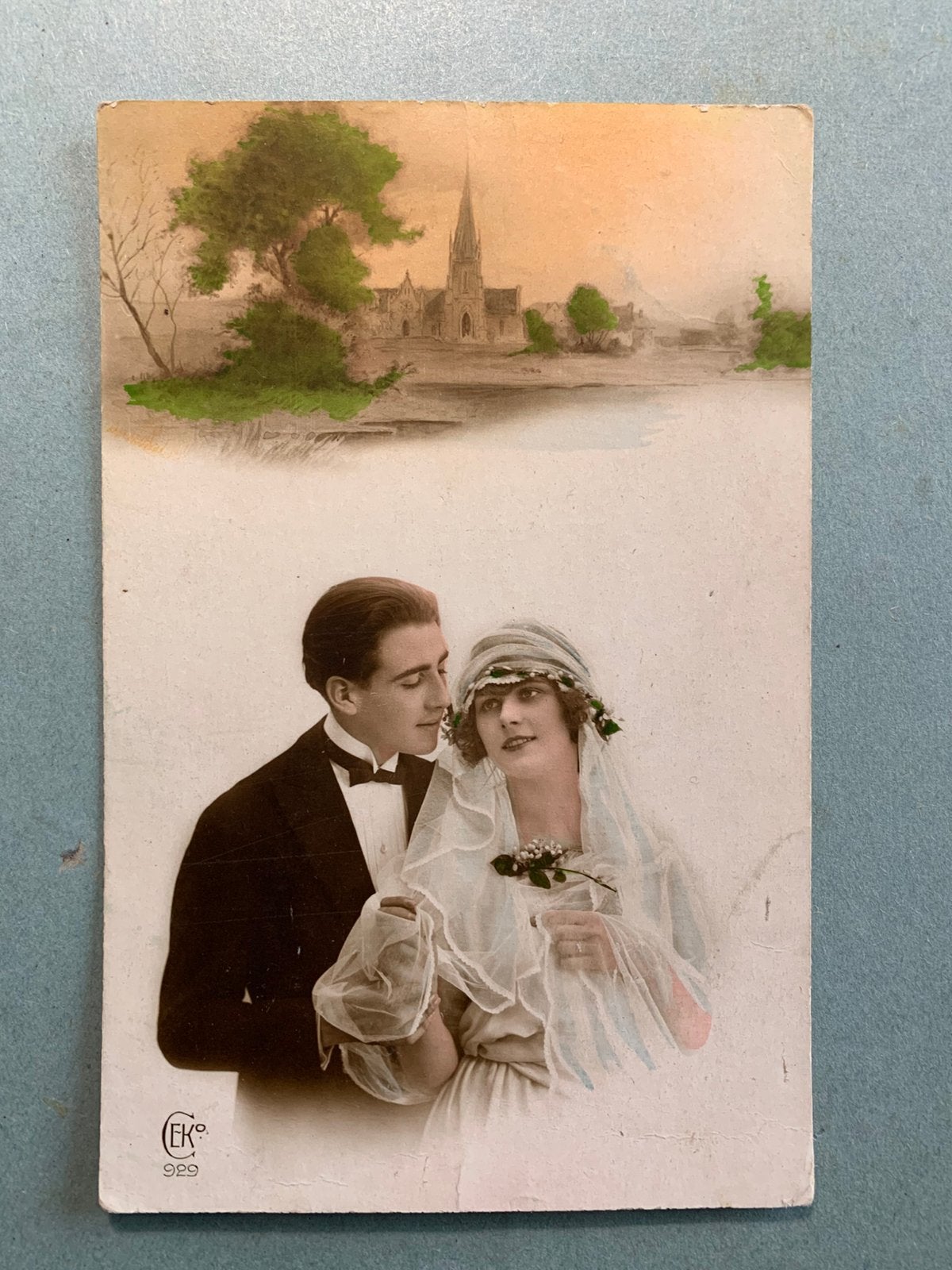 Bruidspaar, Ophalen of Verzenden, 1920 tot 1940, Gelopen, Overige thema's