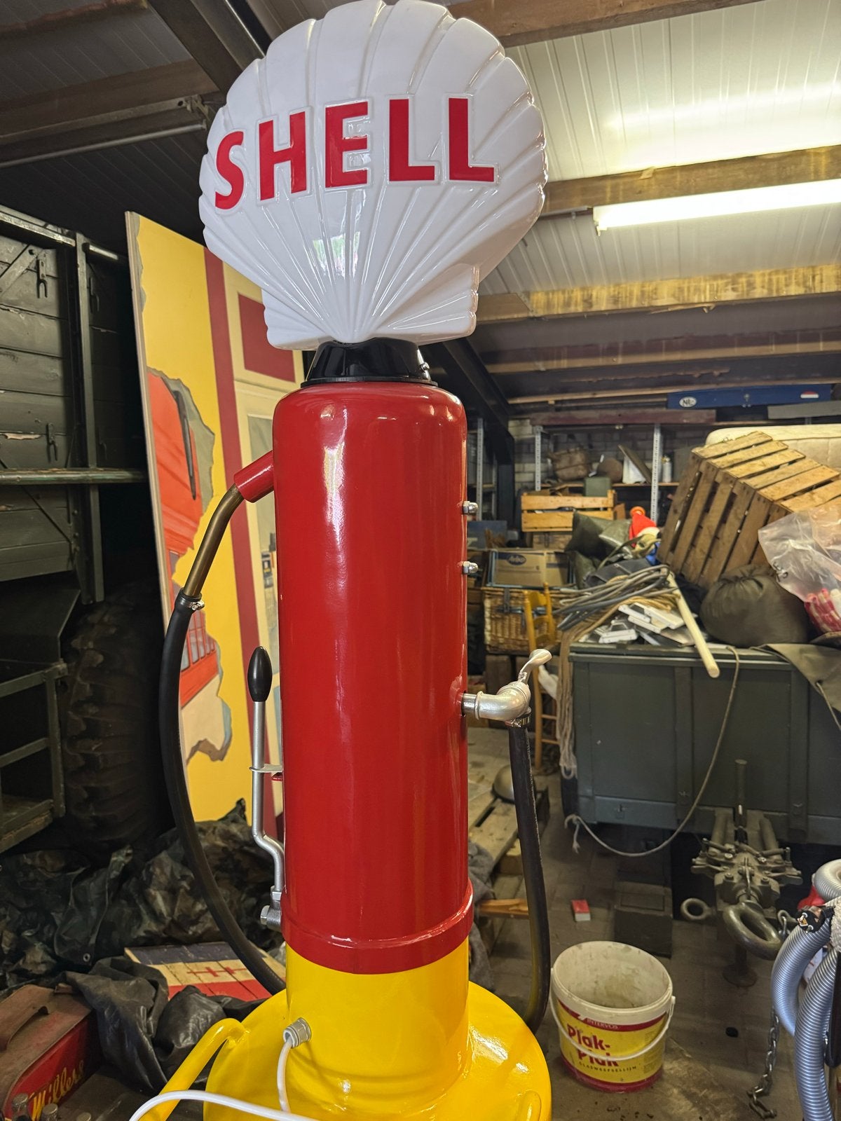 Unieke Shell benzinepomp - 5 liter - Vintage blikvanger, Verzamelen, Ophalen, Gebruikt, Nvt, Nvt