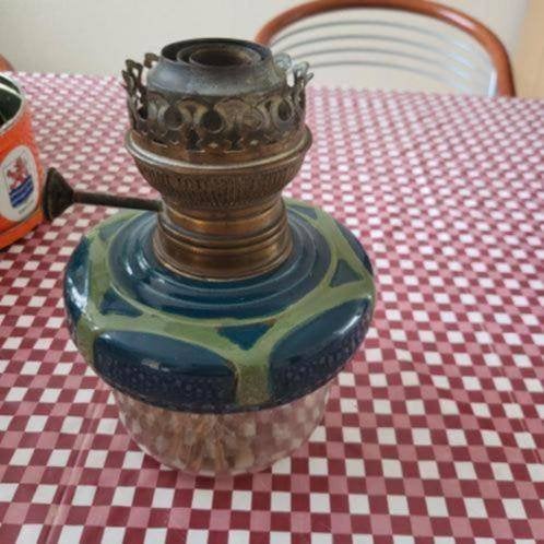 Zeer bijzondere antieke olielamp, Antiek en Kunst, Ophalen of Verzenden