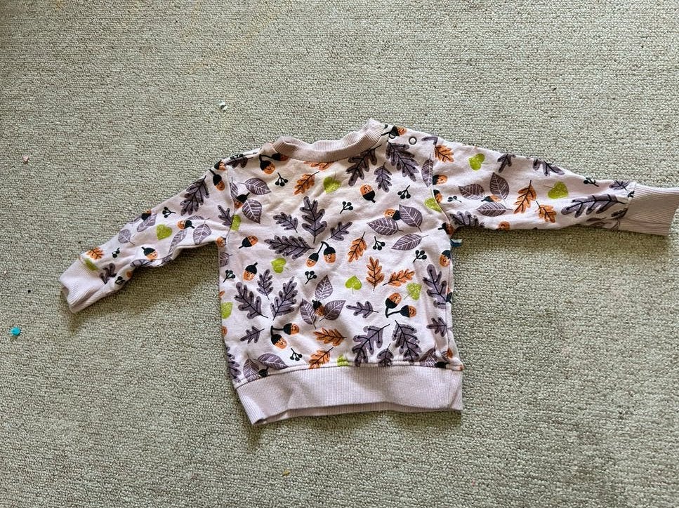 Hema baby trui maat 68 met bladeren en eikels, Kinderen en Baby's, Babykleding | Maat 68, Ophalen of Verzenden, Zo goed als nieuw