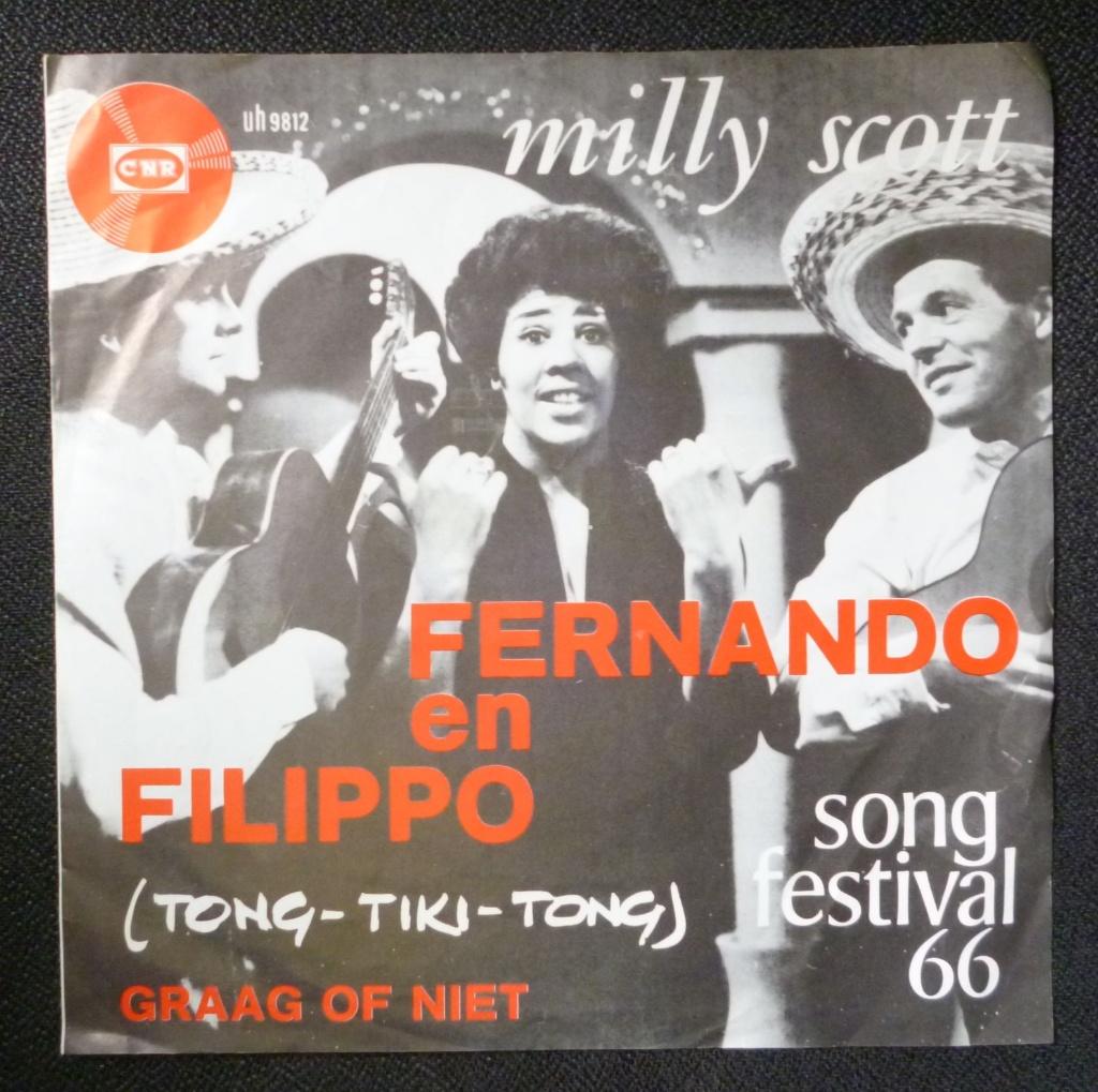 45 toeren plaatje / single MILLY SCOTT Fernando en Filippo, Ophalen of Verzenden, Gebruikt, Nederlandstalig