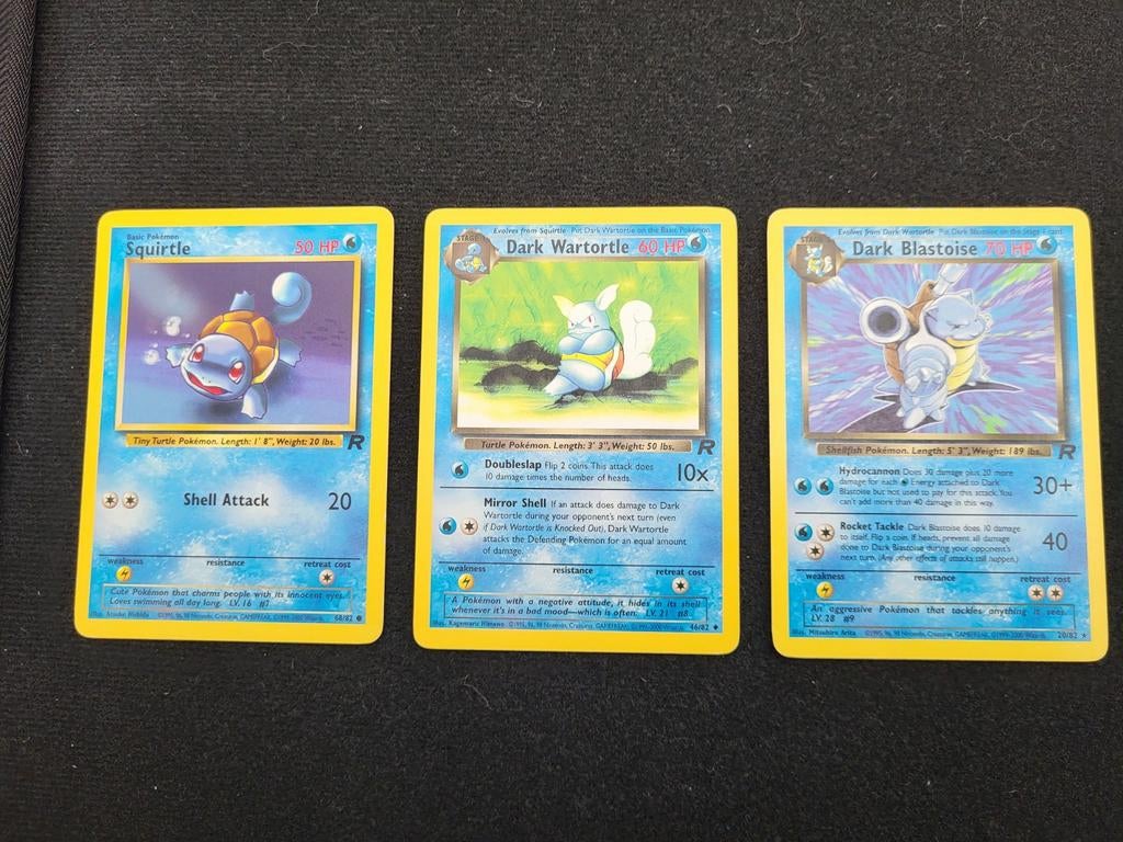 Rocket set Squirtle, Wartortle en Blastoise, Verzenden