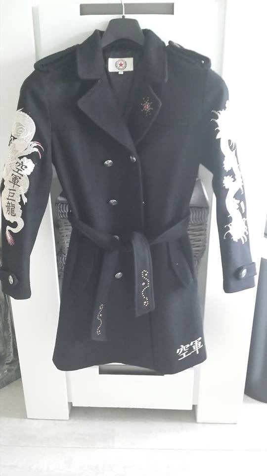 Airforce trenchcoat jas zwart Dragon, Airforce, Zwart, Ophalen of Verzenden, Zo goed als nieuw