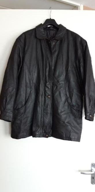 "Mooie Lederen Heren Parka" / Prima Staat!, Ophalen of Verzenden, Gedragen, Maat 56/58 (XL), Zwart