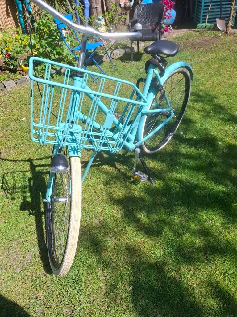 Damesfiets Brik bikes, met voormandje, mintgroen ., Fietsen en Brommers, Fietsen | Dames | Damesfietsen, Overige merken, Ophalen