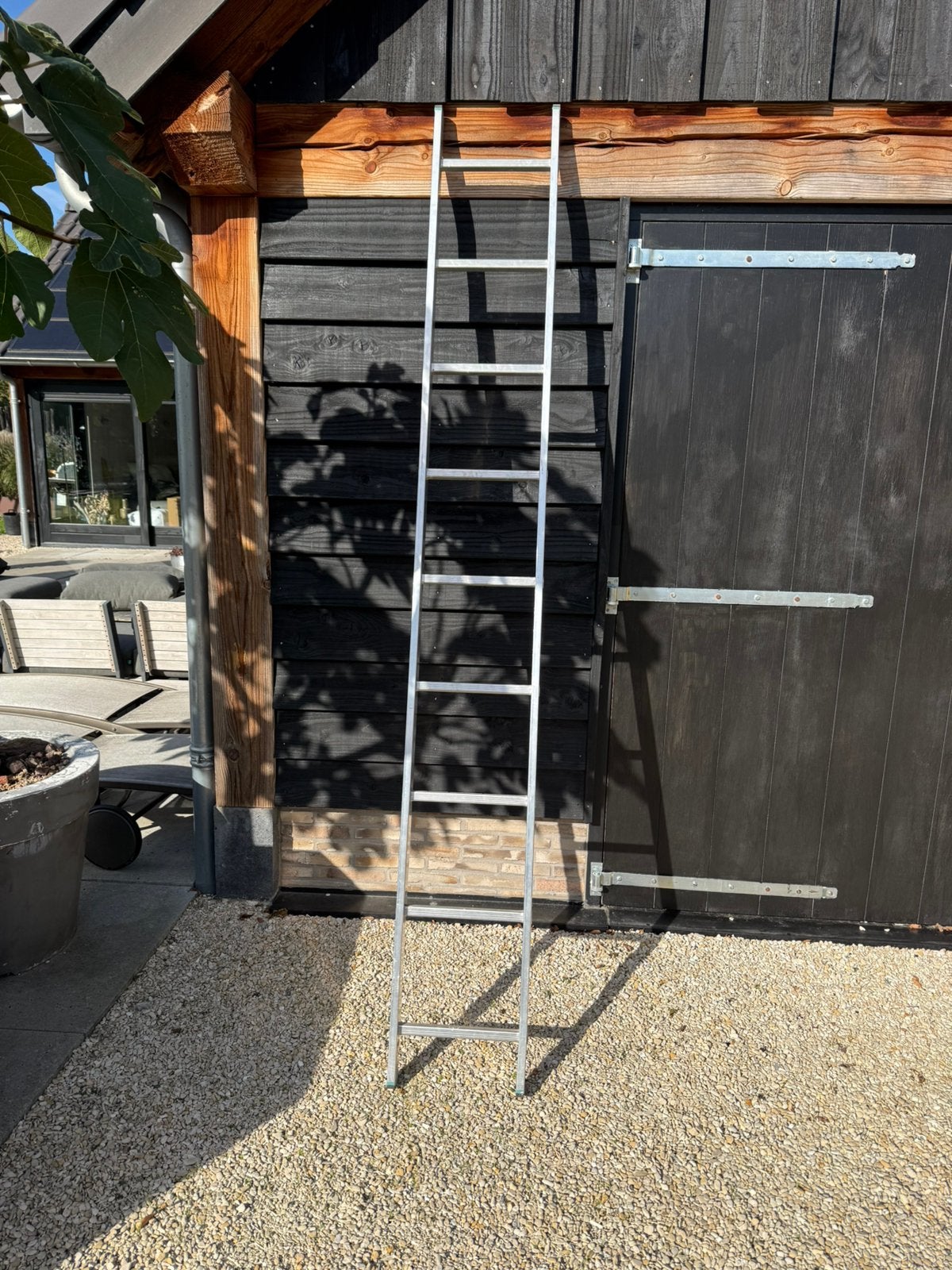 Stijgladder aluminium 2,50mtr, Ophalen of Verzenden, Zo goed als nieuw, Overige typen, Minder dan 2 meter