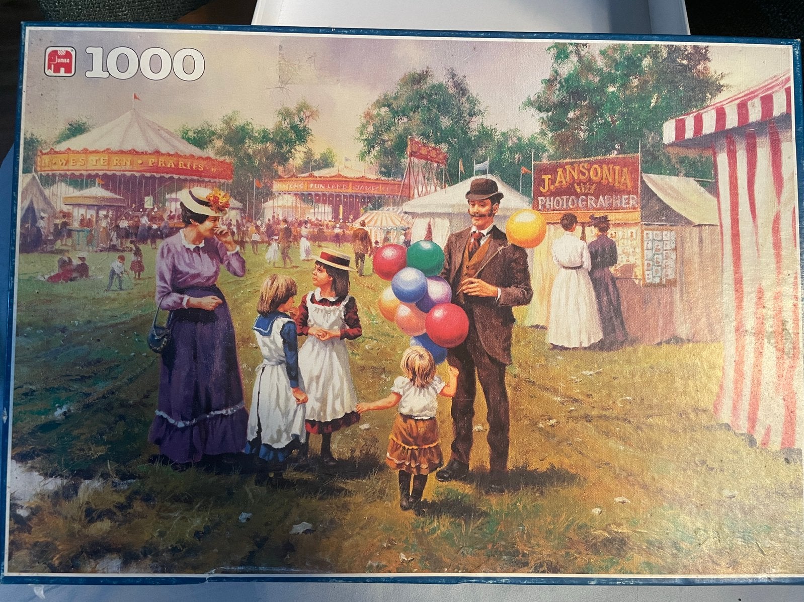 Jumbo legpuzzel 1000 stukjes Kermis, Ophalen of Verzenden, 500 t/m 1500 stukjes, Zo goed als nieuw