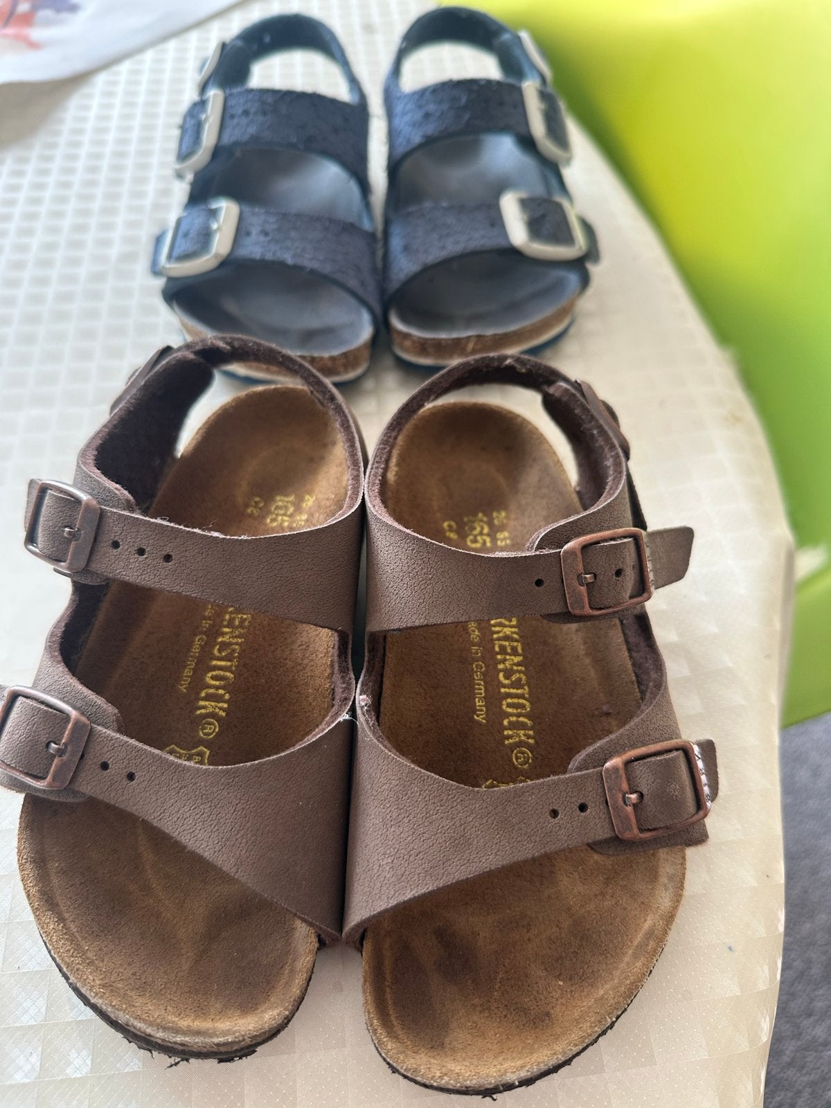 Birkenstock kindersandalen maat 24 en 26, Ophalen of Verzenden, Zo goed als nieuw, Jongen of Meisje, Overige typen