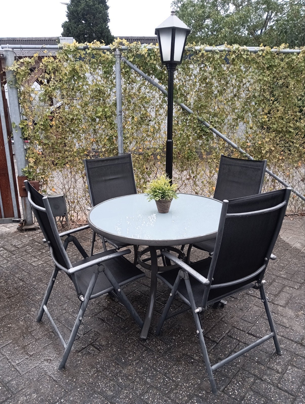 Moderne tuinset, Ophalen, 4 zitplaatsen, Gebruikt, Eettafel