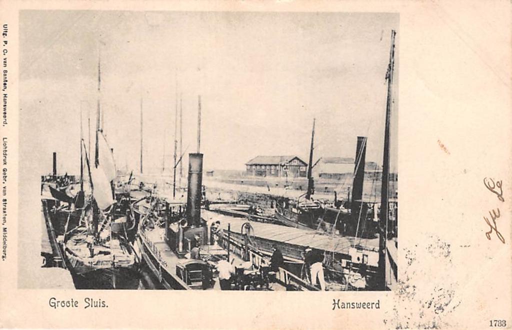 Hansweerd, Grote Sluis Zuid-Beveland Scheepvaart, Verzenden, Voor 1920, Gelopen, Zeeland
