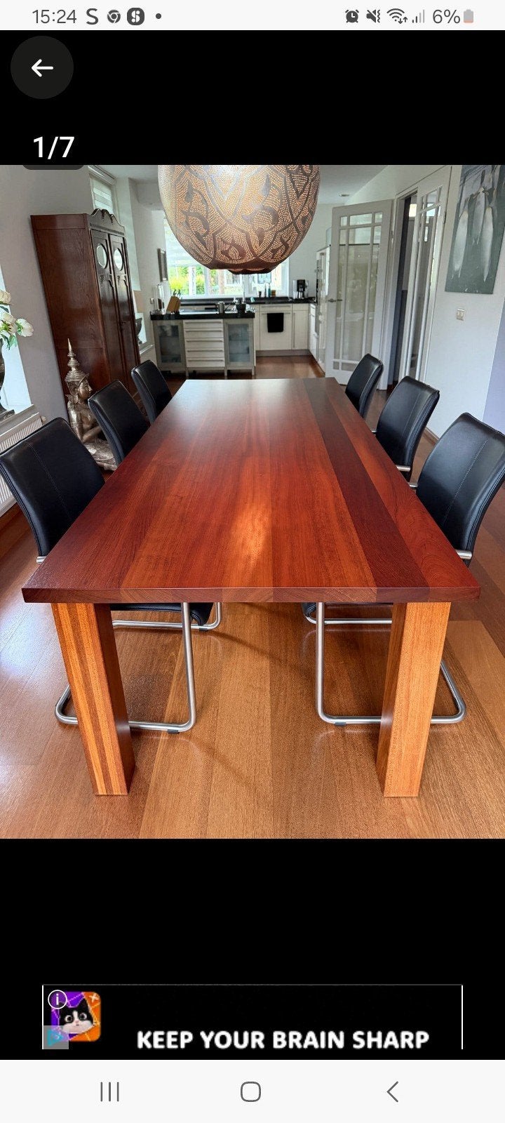 Eettafel, Huis en Inrichting, Complete eetkamers, Ophalen of Verzenden, 4 tot 6 stoelen