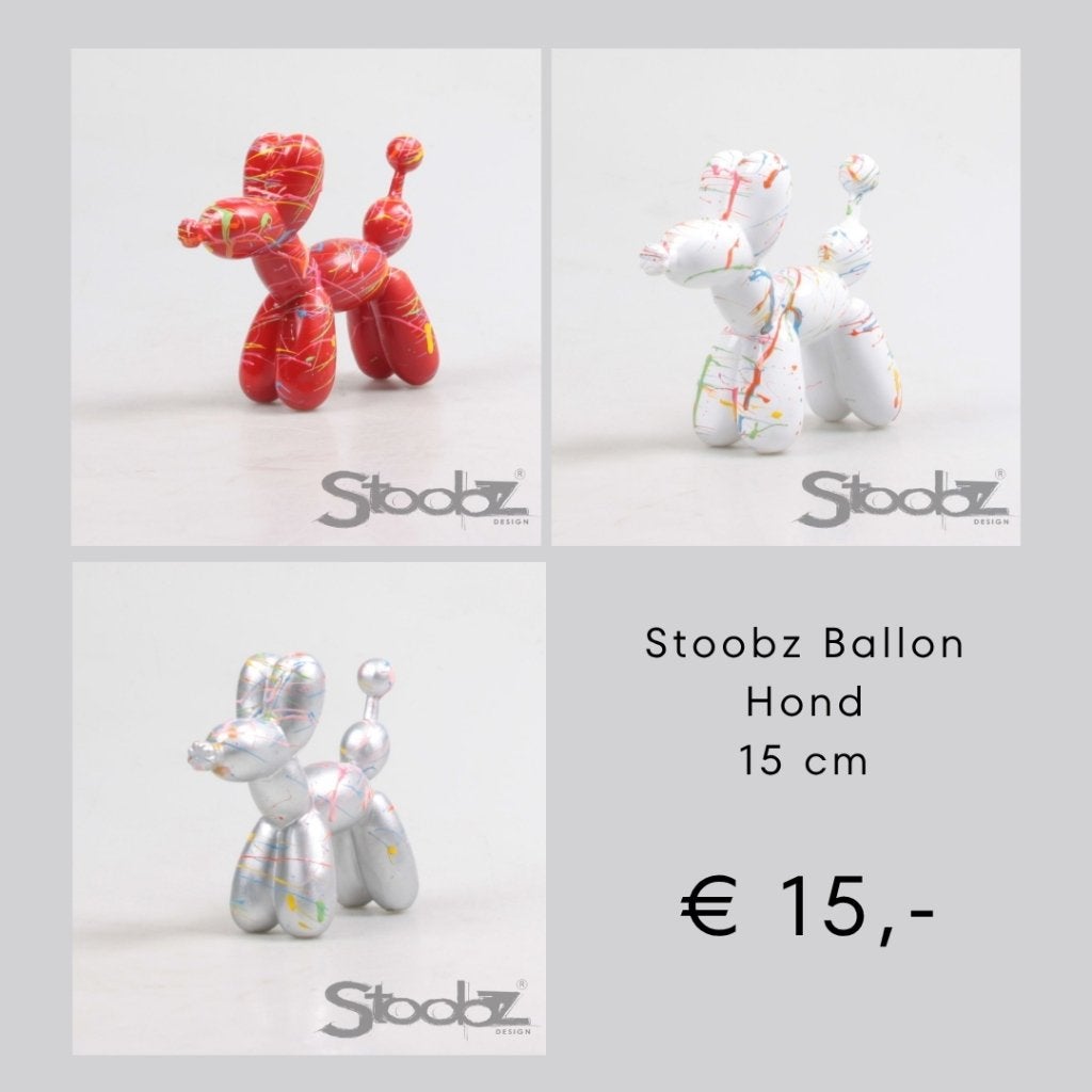 Stoobz Ballon Hond 15 cm – Nieuw – €15, Huis en Inrichting, Woonaccessoires | Overige, Meerkleurig, Nieuw, Kunststof, Ophalen of Verzenden