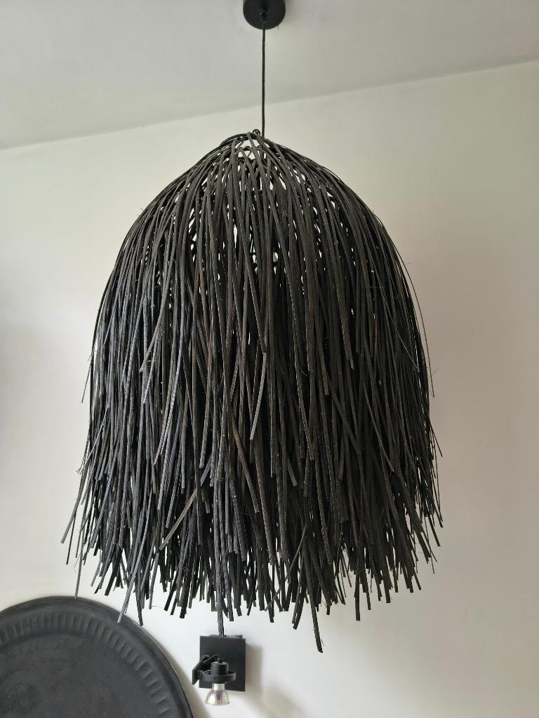 2 x Hanglamp van Bazar Bizar, Huis en Inrichting, Lampen | Lampenkappen, Ophalen, Zwart, Rond, Zo goed als nieuw