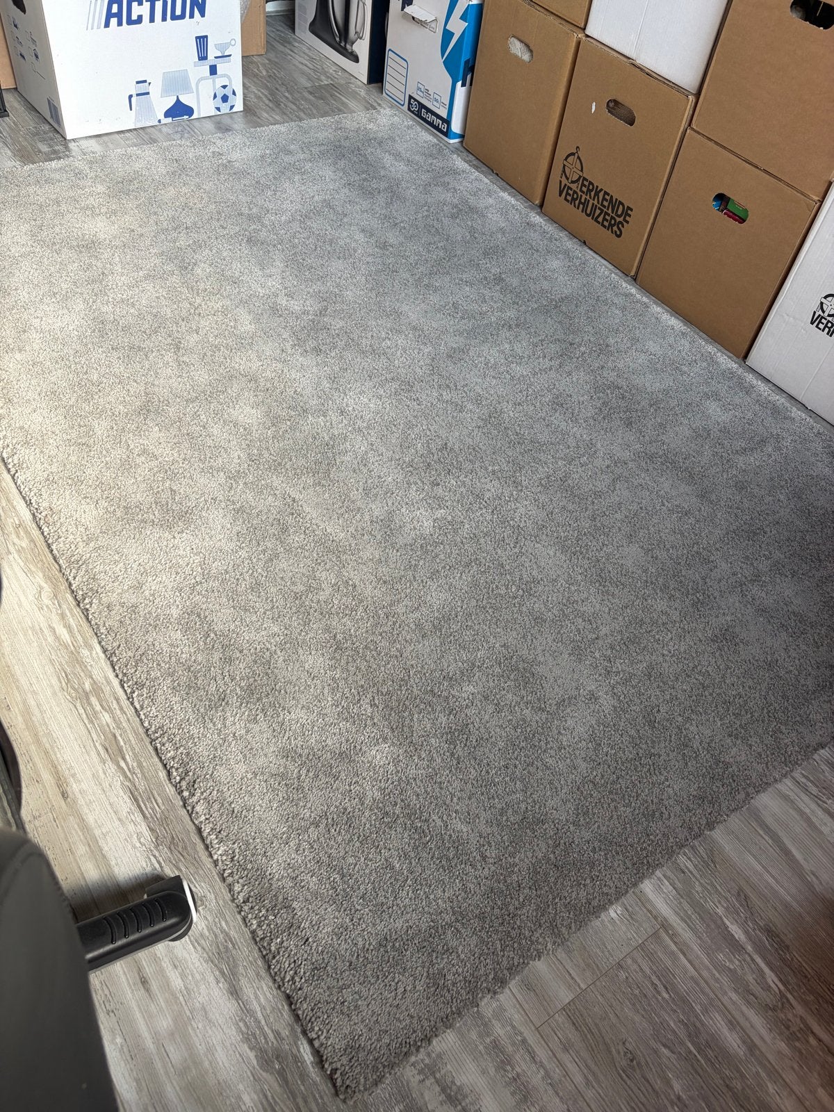IKEA Stoense Vloerkleed Laagpolig Middengrijs 133x195 cm, Ophalen, 100 tot 150 cm, Zo goed als nieuw, 150 tot 200 cm
