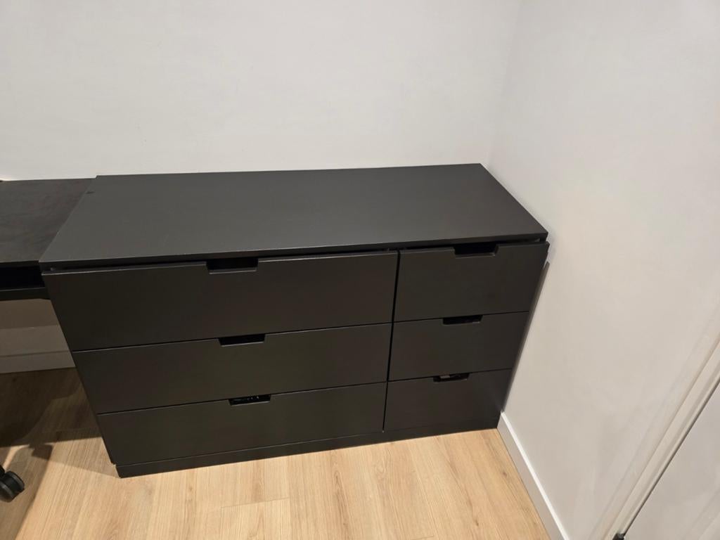 Ikea Nordli ladekast antraciet - 120x76 cm, Ophalen, Gebruikt, 100 tot 150 cm, Minder dan 100 cm