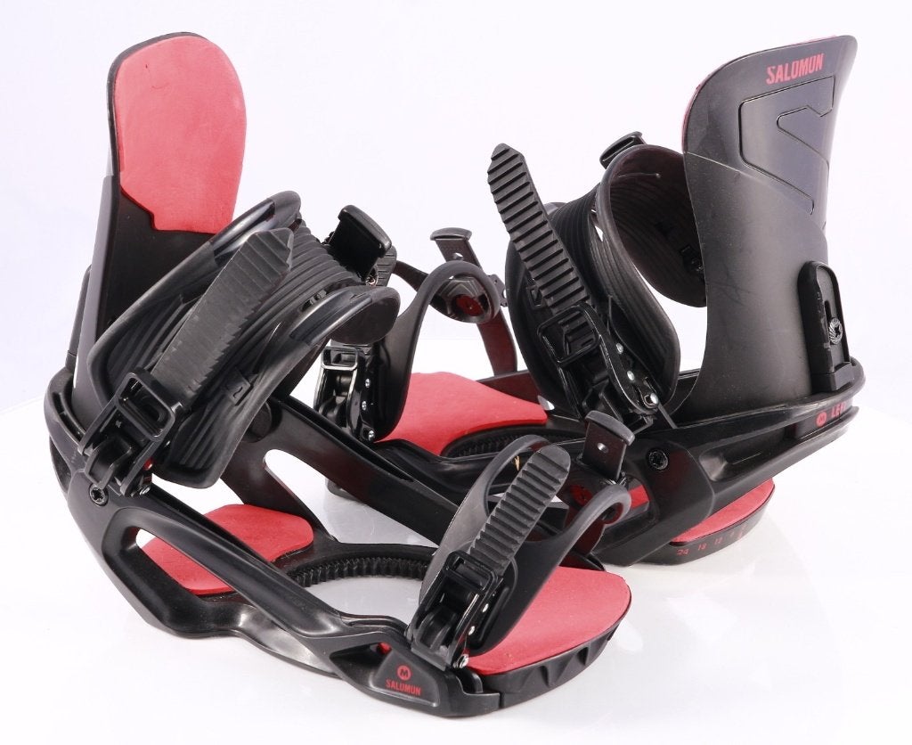 M snowboard bindingen SALOMON UNITE, black/red (TOP staat), Verzenden, Gebruikt, Bindingen
