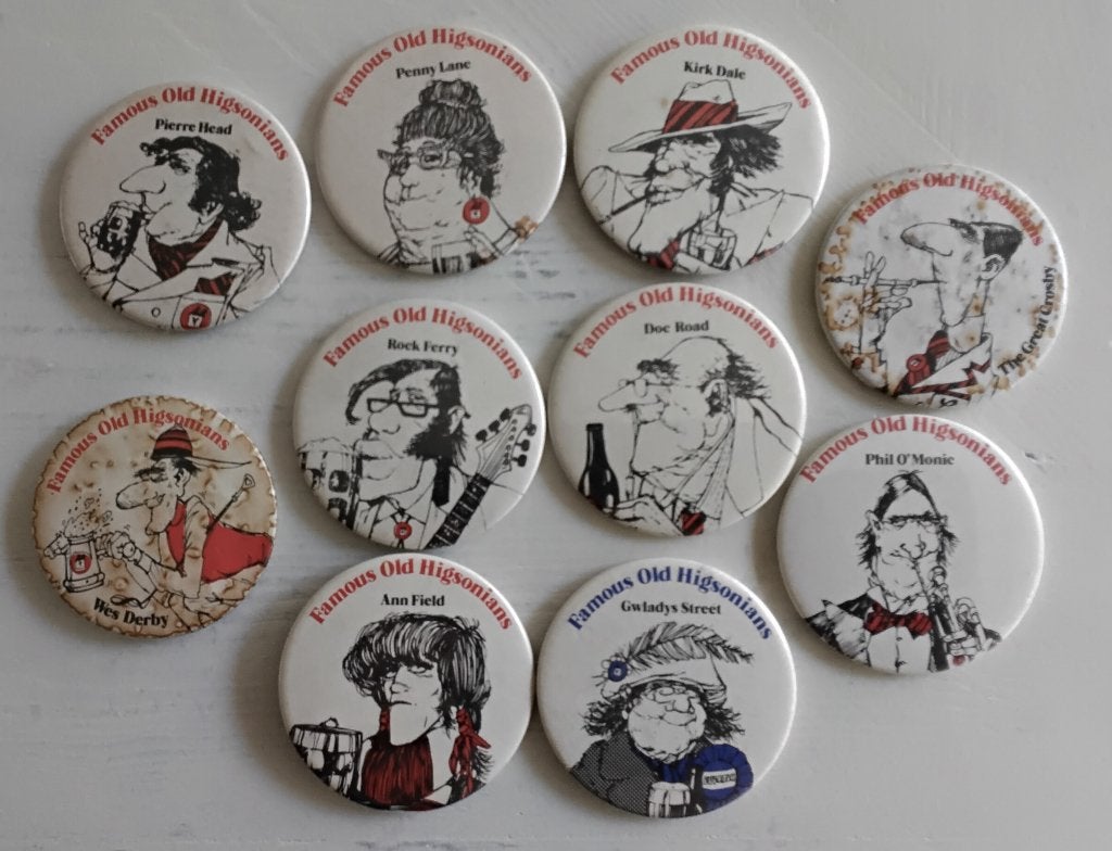 Higsons Brewery Famous Old Higsonians badges, Verzamelen, Ophalen of Verzenden, Gebruikt, Overige onderwerpen, Button
