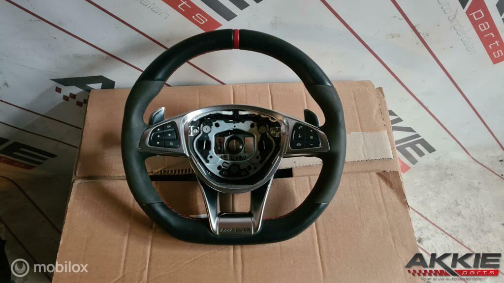 Mercedes AMG 45 A CLA GLA W176 W117 stuur amg rode stiksels, Gebruikt, Ophalen of Verzenden
