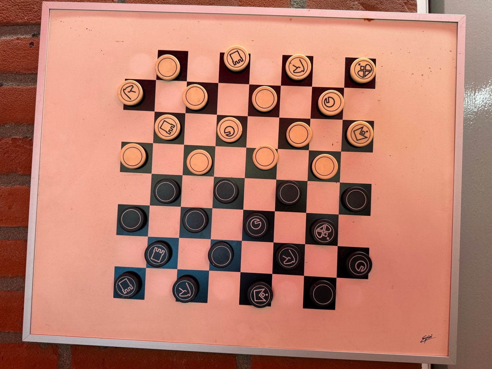 Magnetisch dam- en schaakbord - Reisspel, Een of twee spelers, Ophalen, Gebruikt, Reisspel