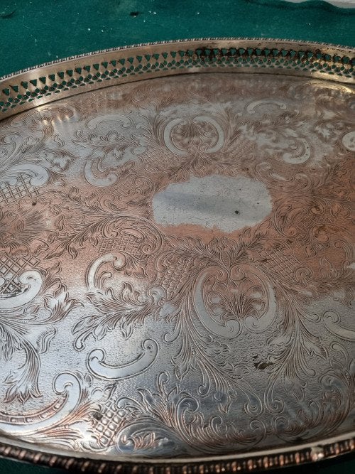 dienblad /plateau ovaal silver plated vintage, Ophalen of Verzenden, 'T Olde Gre-j, Info@toldegrej.nl, Endepoelstraat 20f Didam