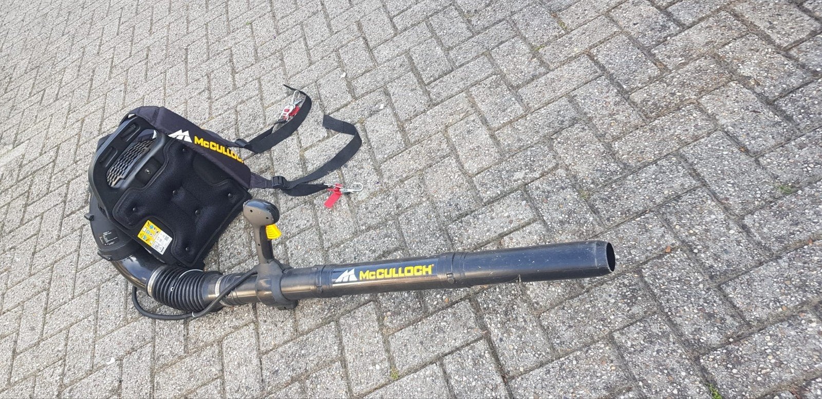 McCulloch GB 355BP Benzine Bladblazer Ruggedragen, Benzine, Gebruikt, McCulloch, Ruggedragen