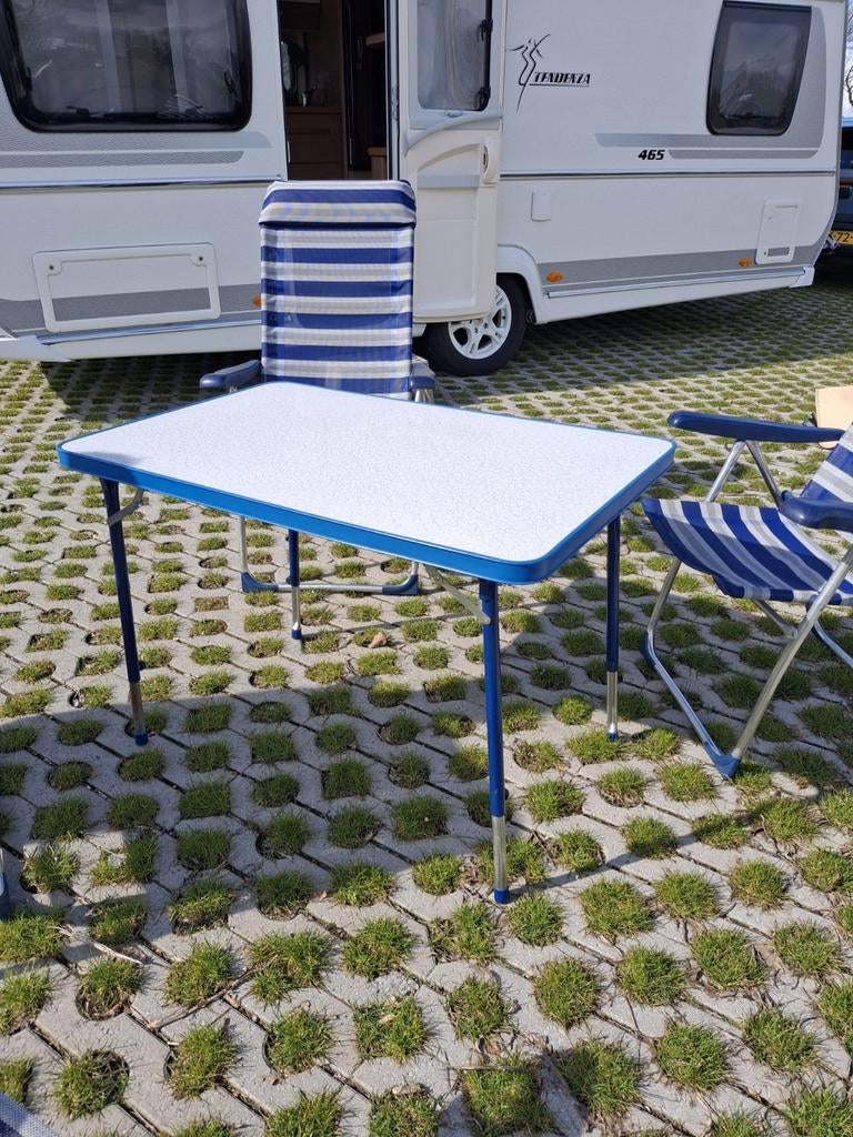 Campingtafel met 4 campingstoelen, Caravans en Kamperen, Kampeermeubelen, Ophalen