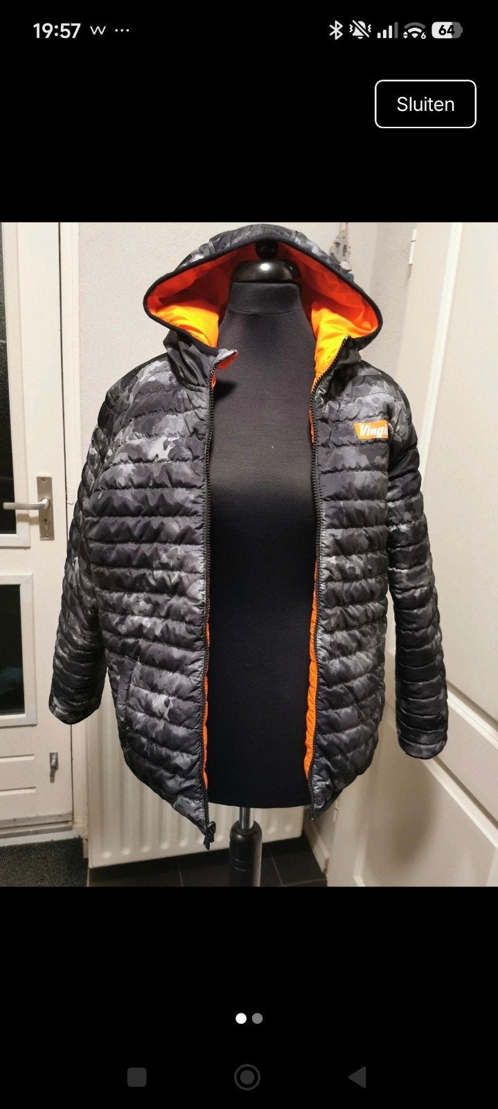 Vingino Omkeerbaar jasje voor kinderen - Oranje/Zwart, Ophalen of Verzenden, Zo goed als nieuw, Vingino, Jongen