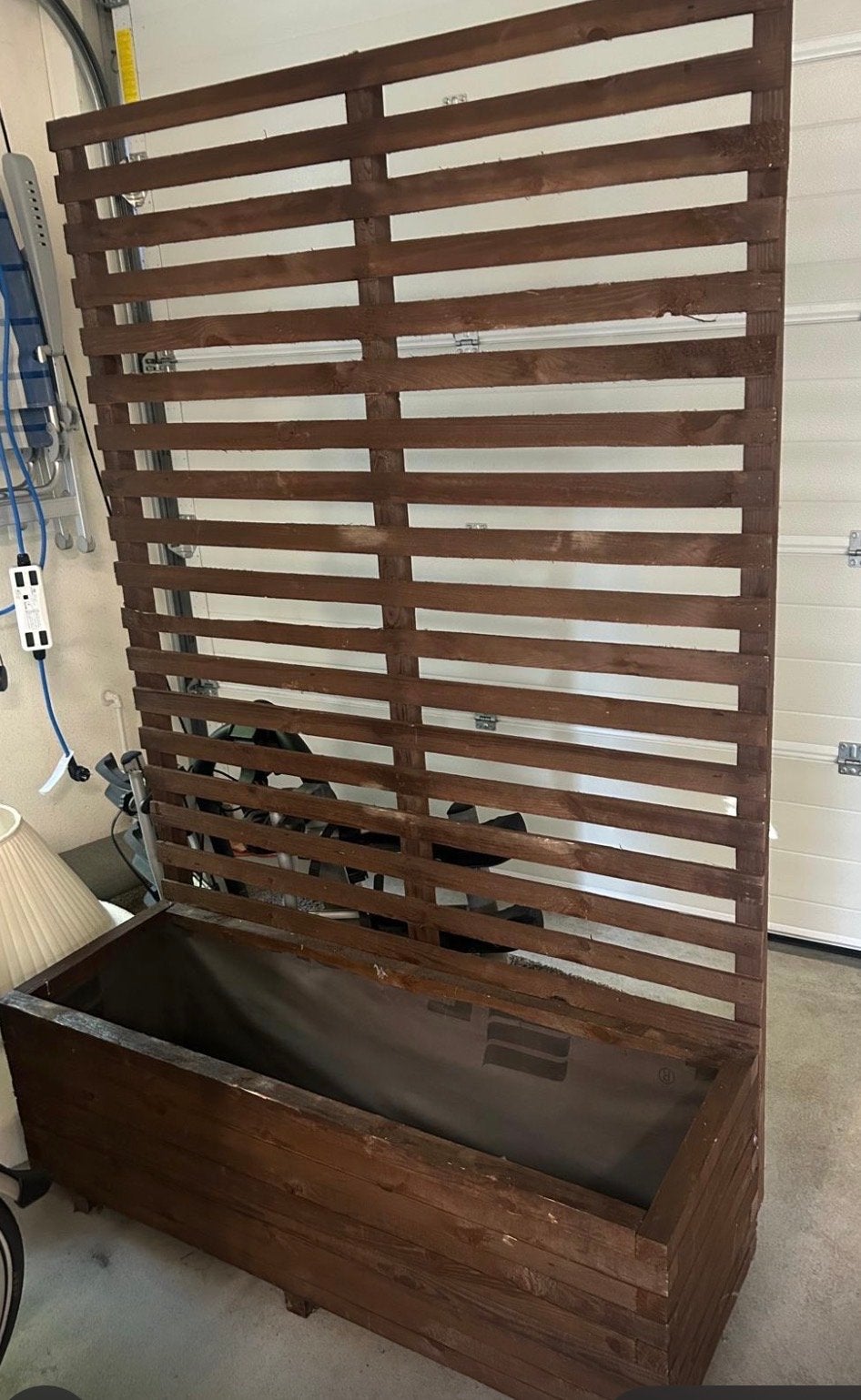 Hoge plantenbak met scherm voor groene afscheiding, Ophalen, Gebruikt, 100 cm of meer, 60 cm of meer