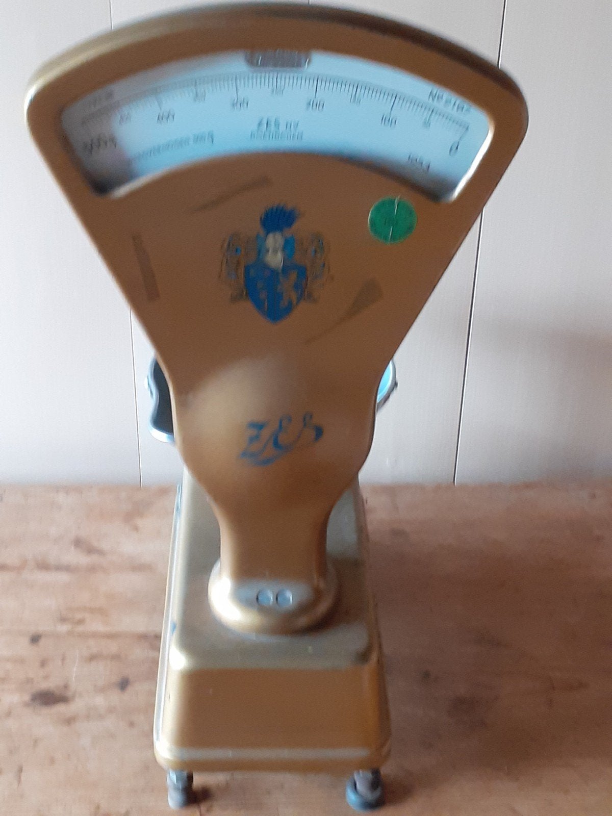 Vintage gouden keukenweegschaal - ZES NY, Ophalen
