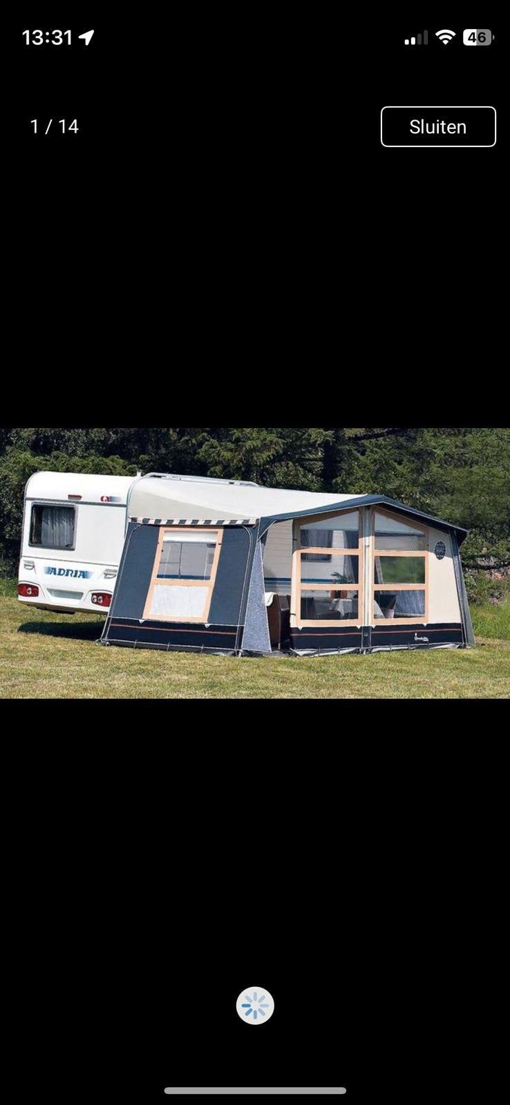 Isabella Opus Jubileum Voortent 250cm met Annex en plissé, Caravans en Kamperen, Ophalen, Zo goed als nieuw, Isabella