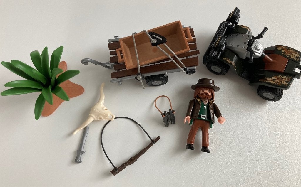 playmobil, 4834 jager met quad, Ophalen of Verzenden, Gebruikt, Complete set