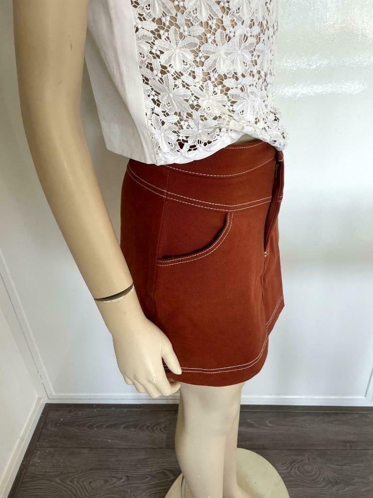 ZARA roest kleurig mini rokje NIEUW maat S, Kleding | Dames, Nieuw, Oranje, Ophalen of Verzenden, Maat 36 (S)
