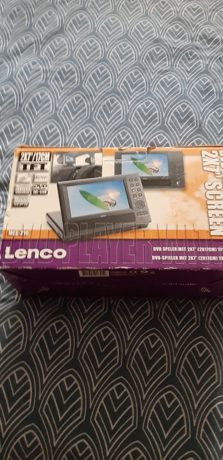 Lenco MES-210 Draagbare DVD-speler met 2x 7" schermen, Ophalen, Nieuw, Dvd-speler, Draagbaar