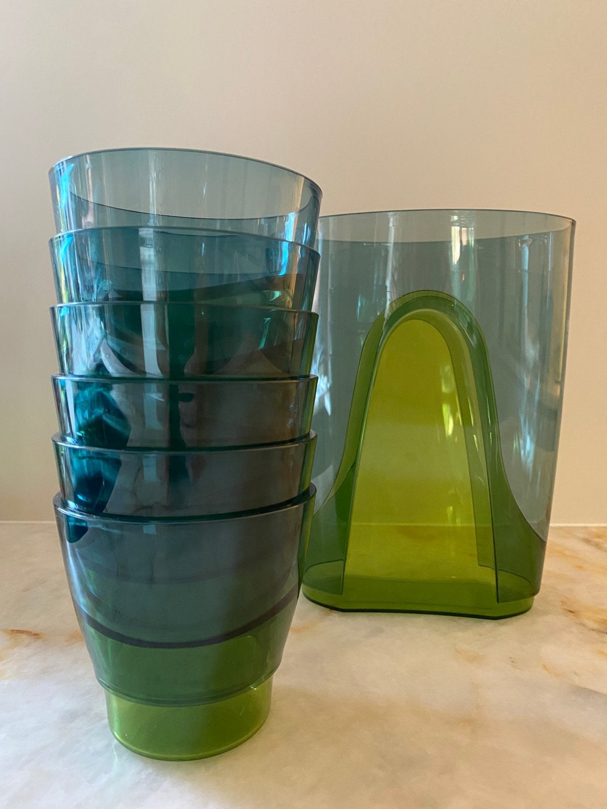 Tupperware glazen bekers voorraadpot, Ophalen of Verzenden, Zo goed als nieuw, Beker of Kan