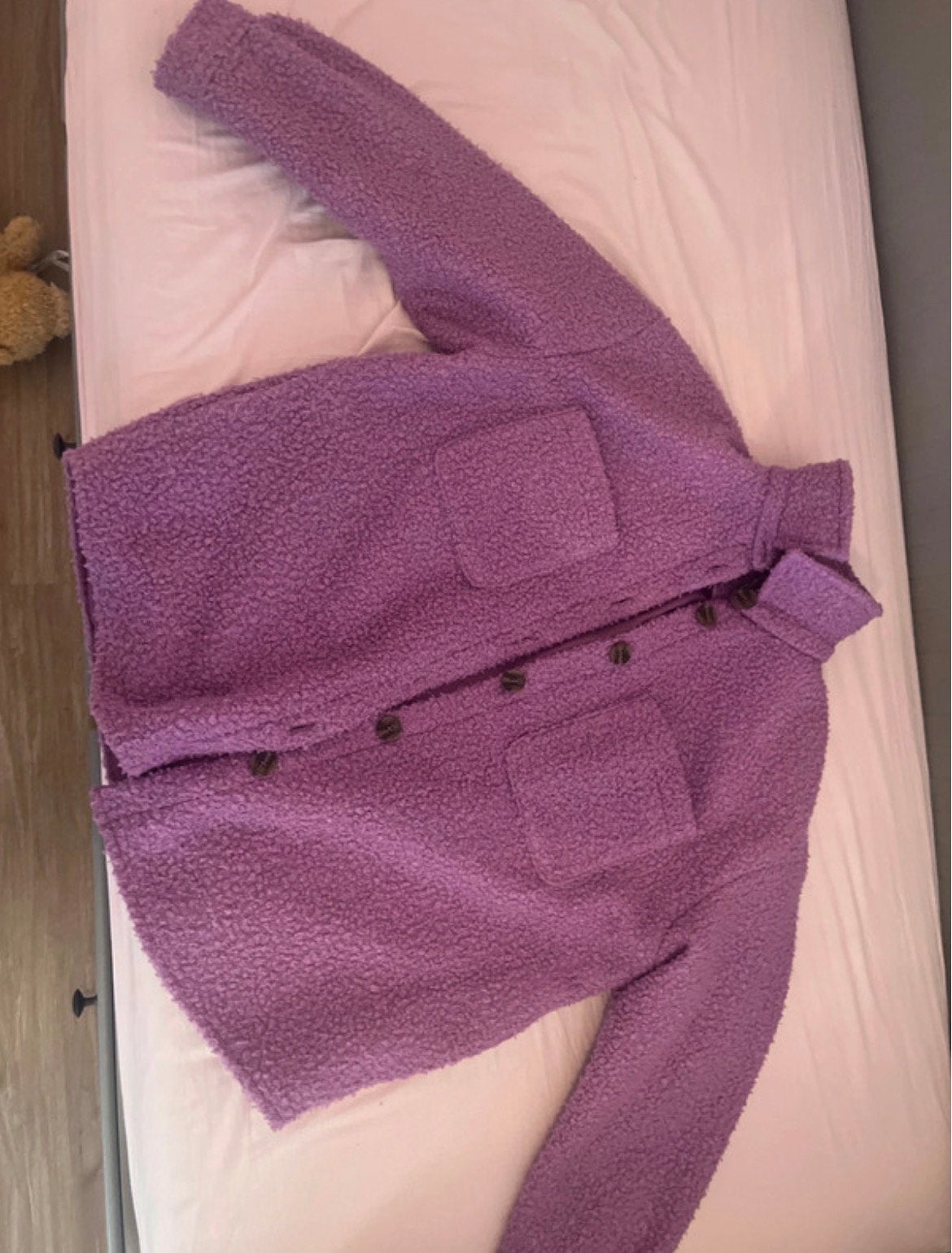Paarse jas, Kleding | Dames, Jassen | Zomer, Ophalen, Zo goed als nieuw, Paars