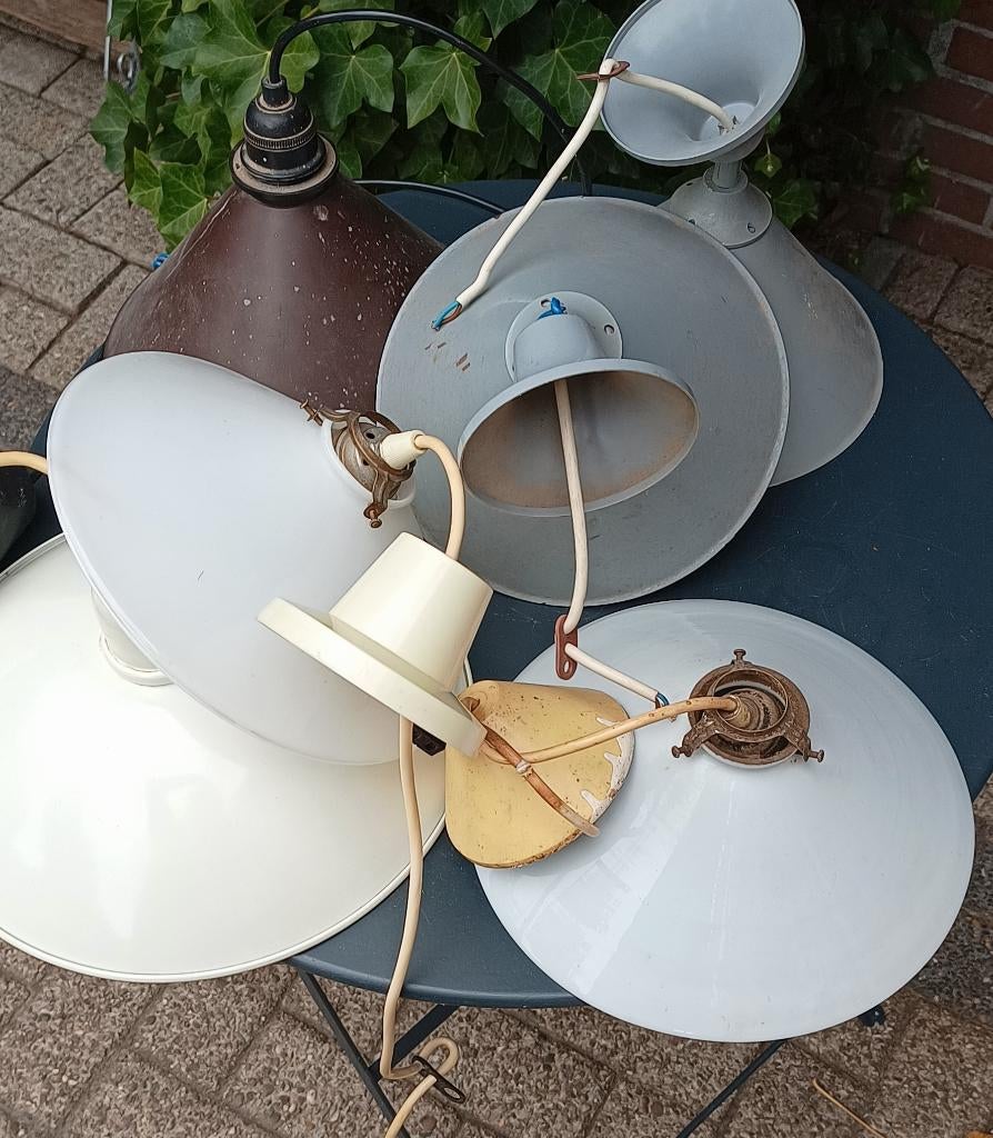 Oude  hanglampen -schoenmakerlampen en in  Mategot stijl, Ophalen of Verzenden